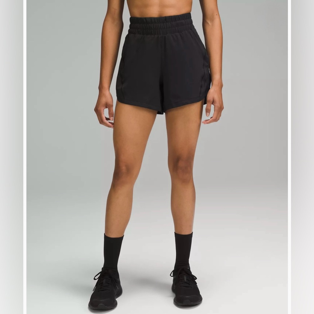 LULULEMON Woman’s 4 Track That High-Rise Lined Short 5" Black